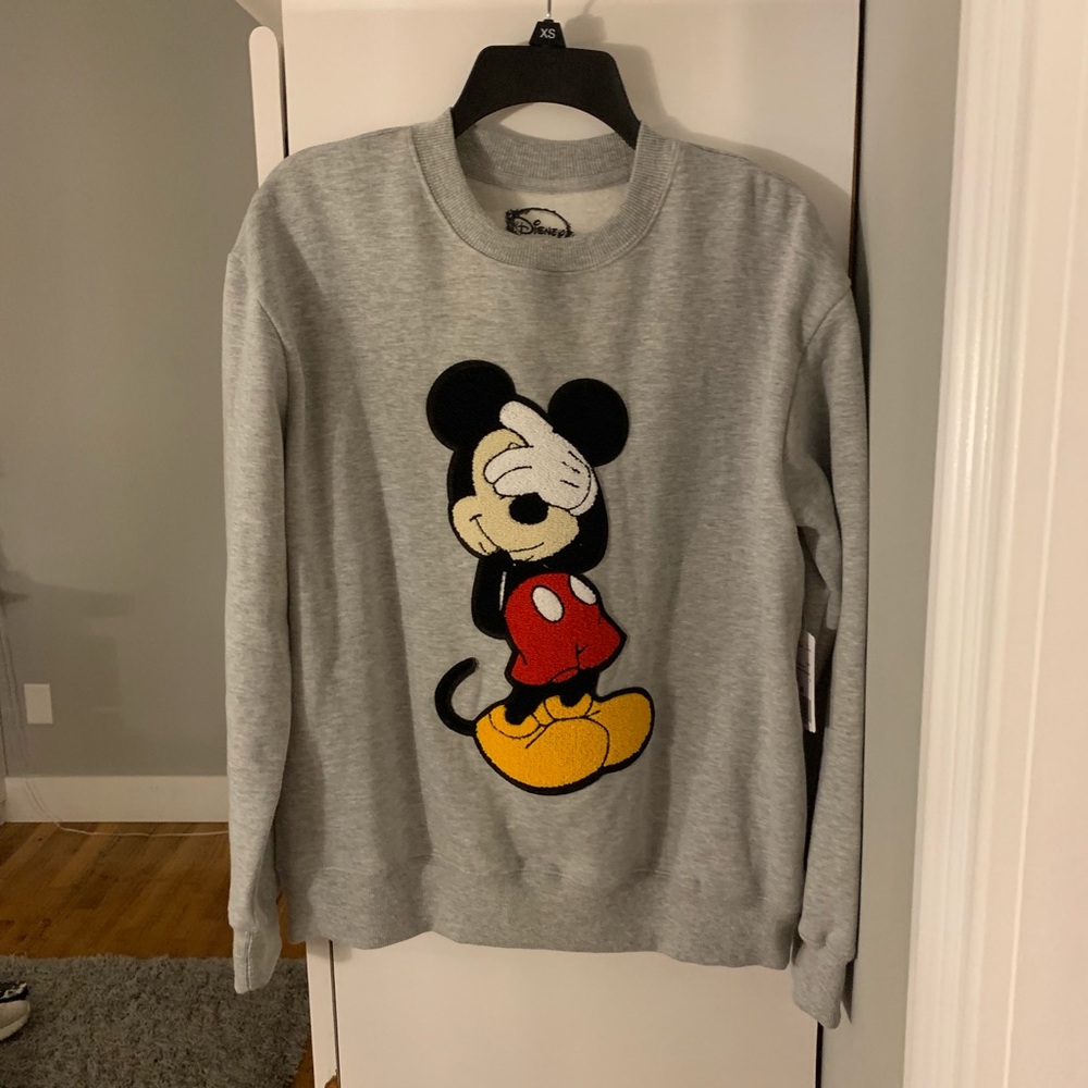 Gray Mickey Mouse Crew Neck